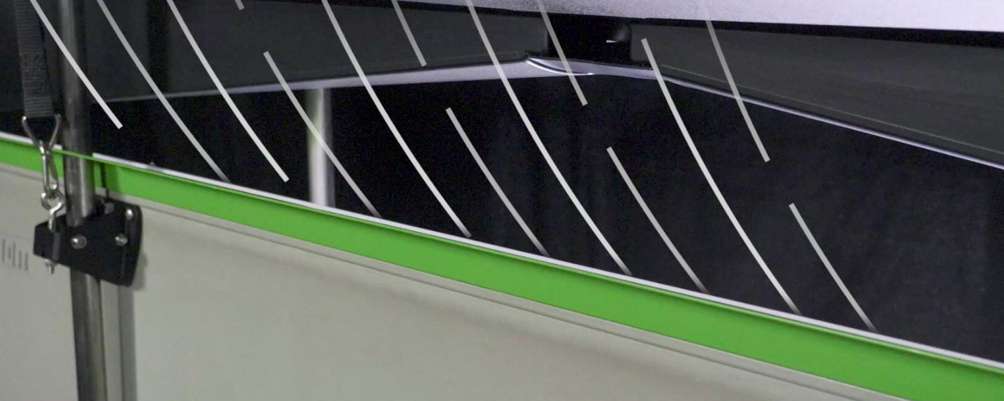 Fantura tunnel inlet prevents cold air drop with tunnel ventilation