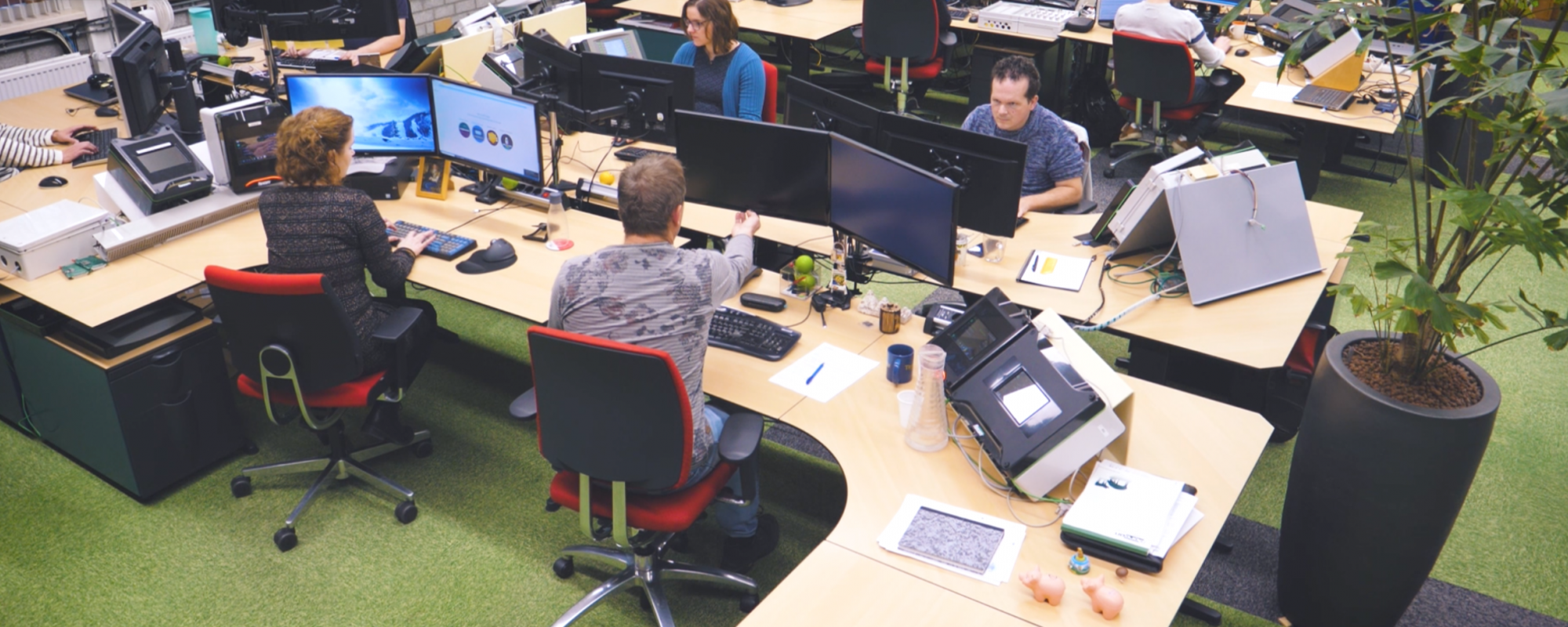 Several students work at Fancom